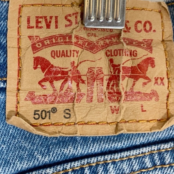 Levi's 501 Distressed Jeans Size 31 - Picture 7 of 9